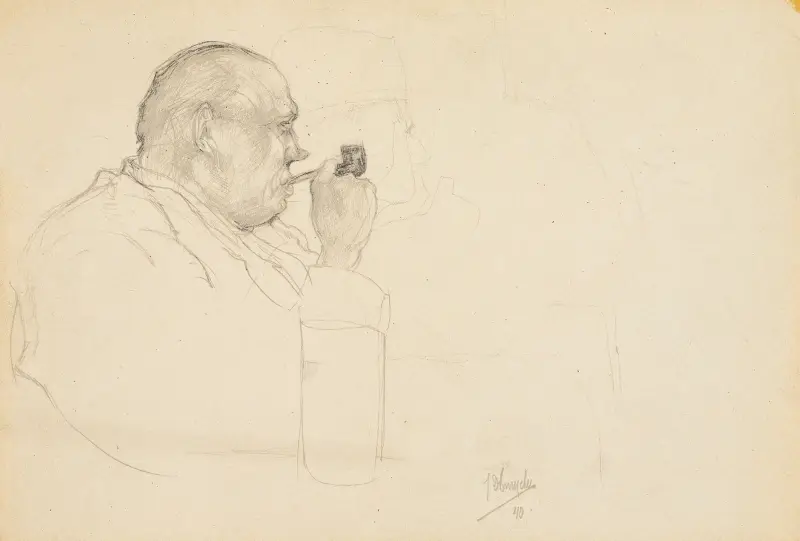 Man with a Pipe von Jules De Bruycker