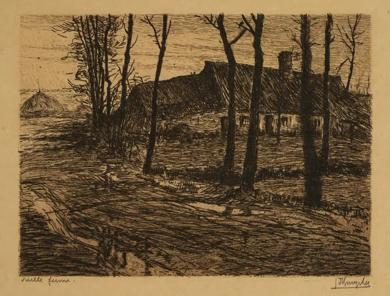 Gammal gård av Jules De Bruycker