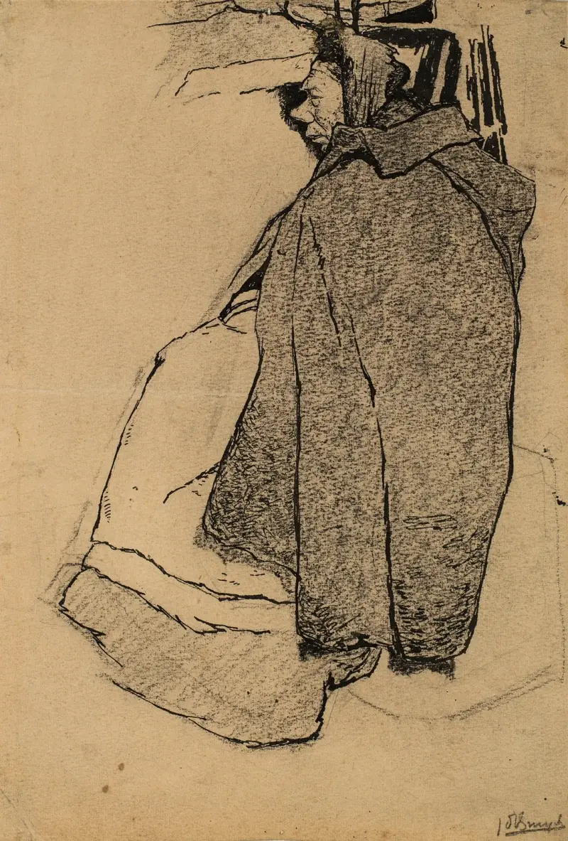 Gammal försäljerska av Jules De Bruycker