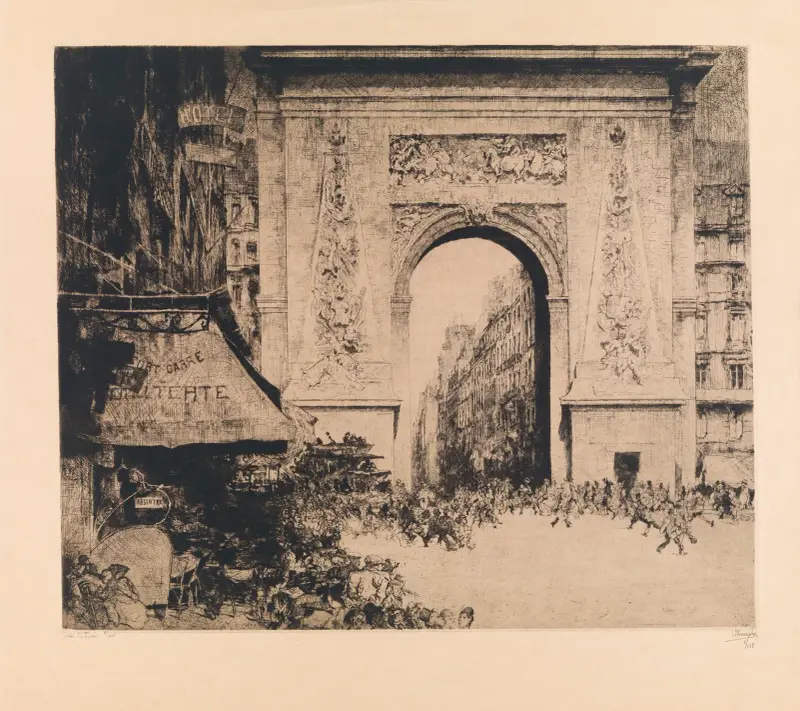 Porte Saint-Denis i Paris av Jules De Bruycker
