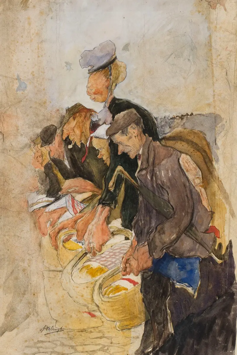 Smörsmässan i Gent (Äggförsäljarna) av Jules De Bruycker