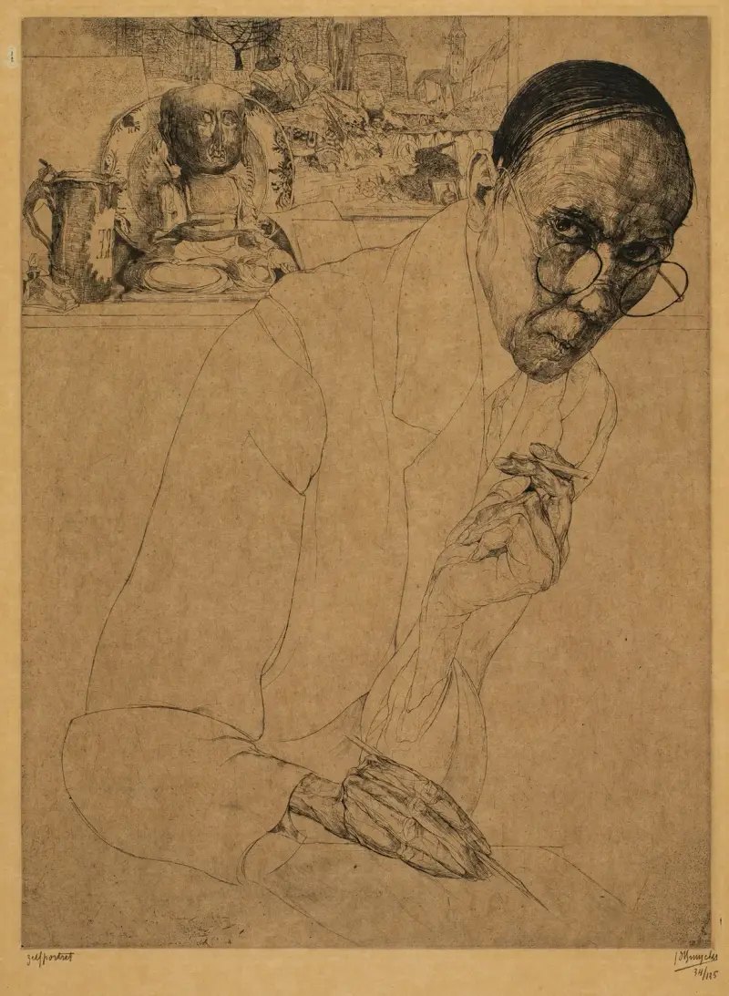 Etsaren (Självporträtt) av Jules De Bruycker