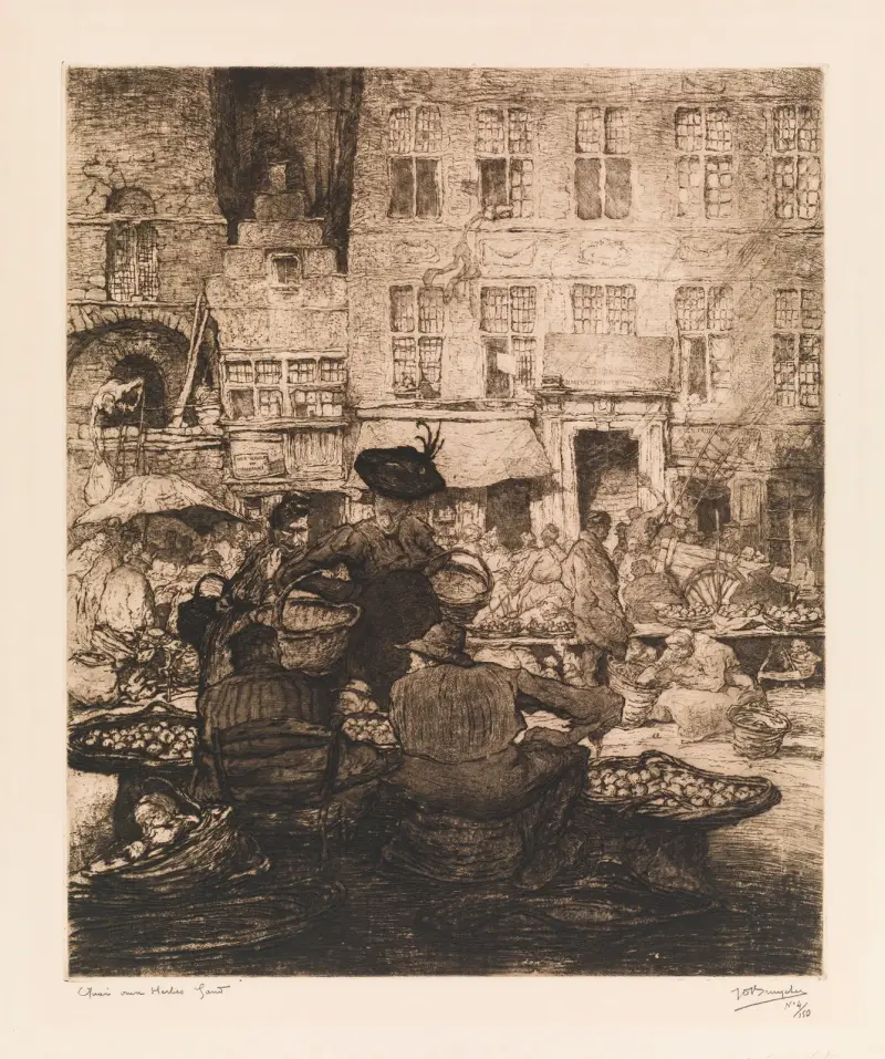 Fruktmarknaden i Gent av Jules De Bruycker