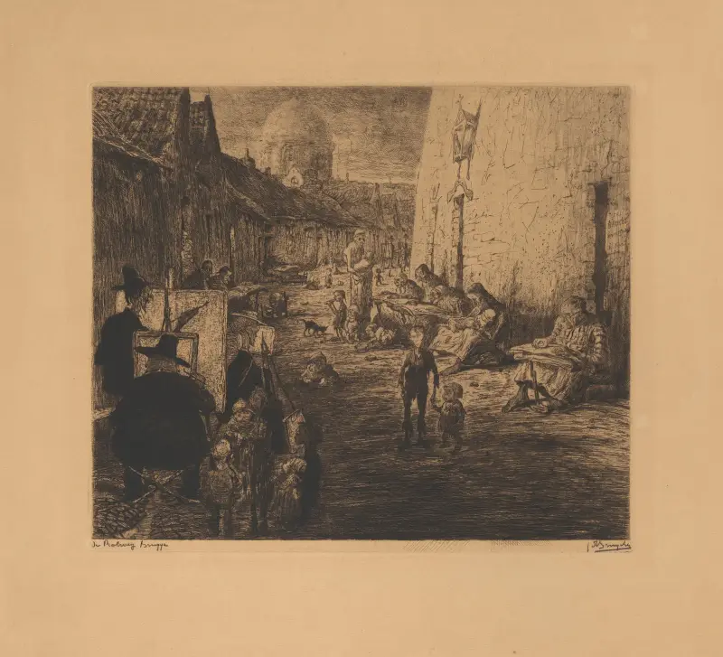 The Rolweg in Bruges av Jules De Bruycker