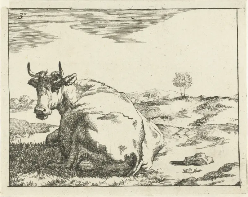 Liegende Kuh von Marcus de Bye