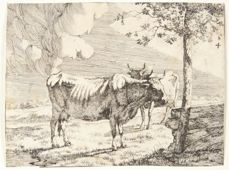 Zwei stehende Kühe von Marcus de Bye
