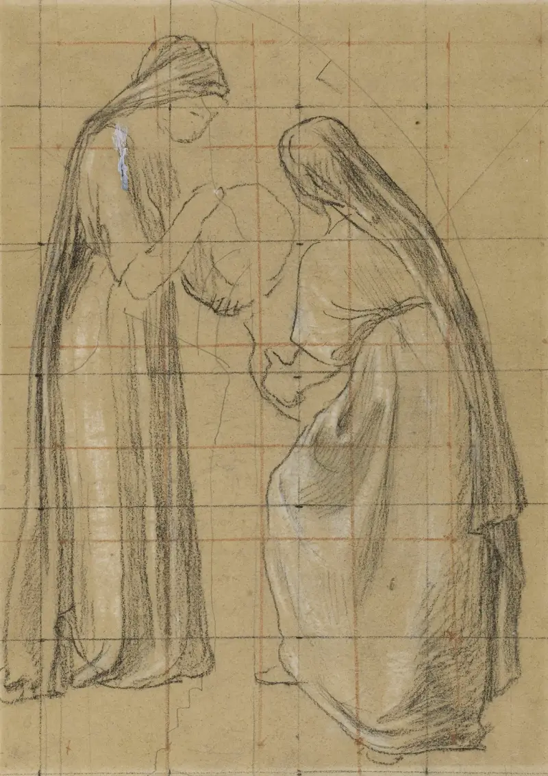 Två slöjade kvinnor av Pierre Puvis de Chavannes