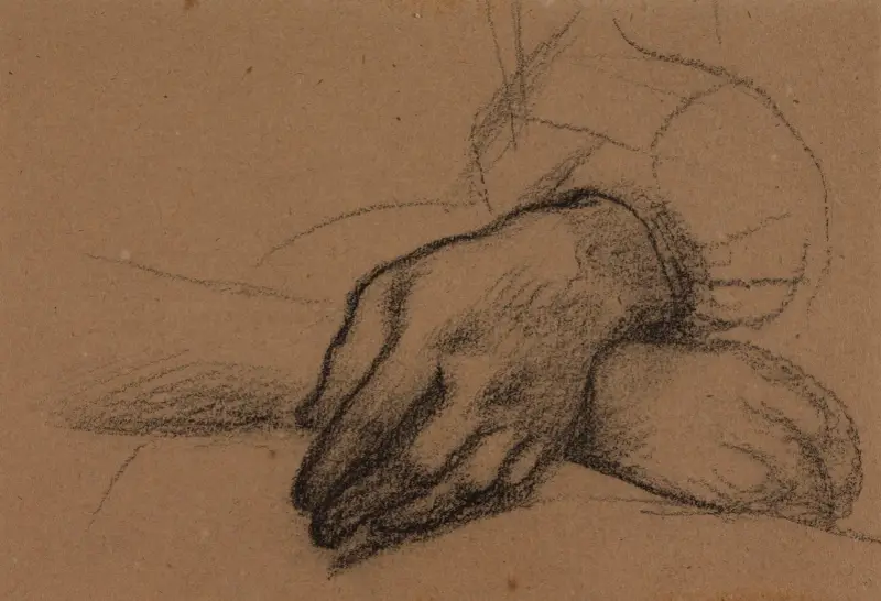 Studie zweier Hände von Pierre Puvis de Chavannes