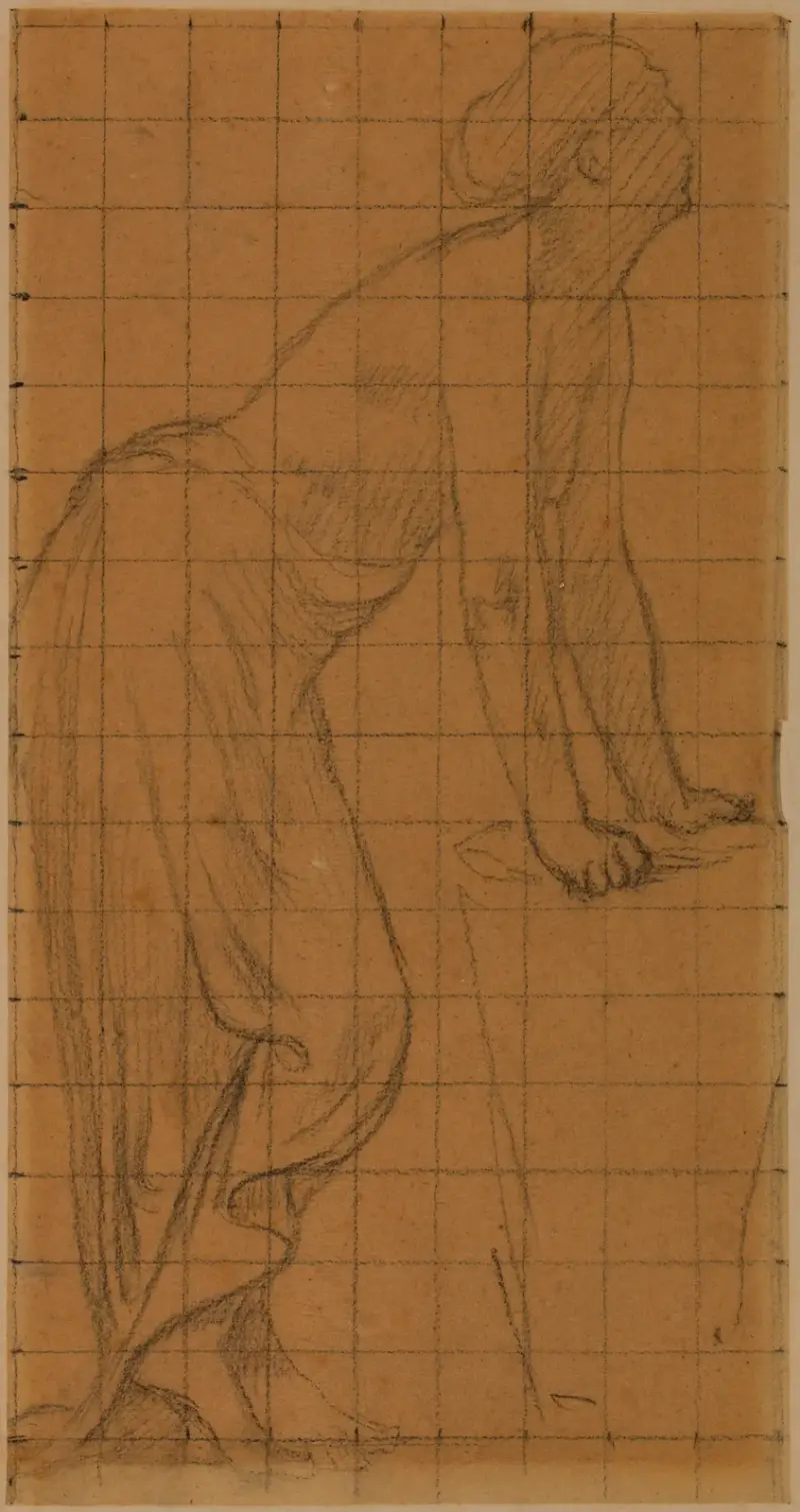 Stående kvinna, profil mot höger av Pierre Puvis de Chavannes