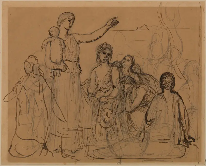 Kvinngrupp av Pierre Puvis de Chavannes