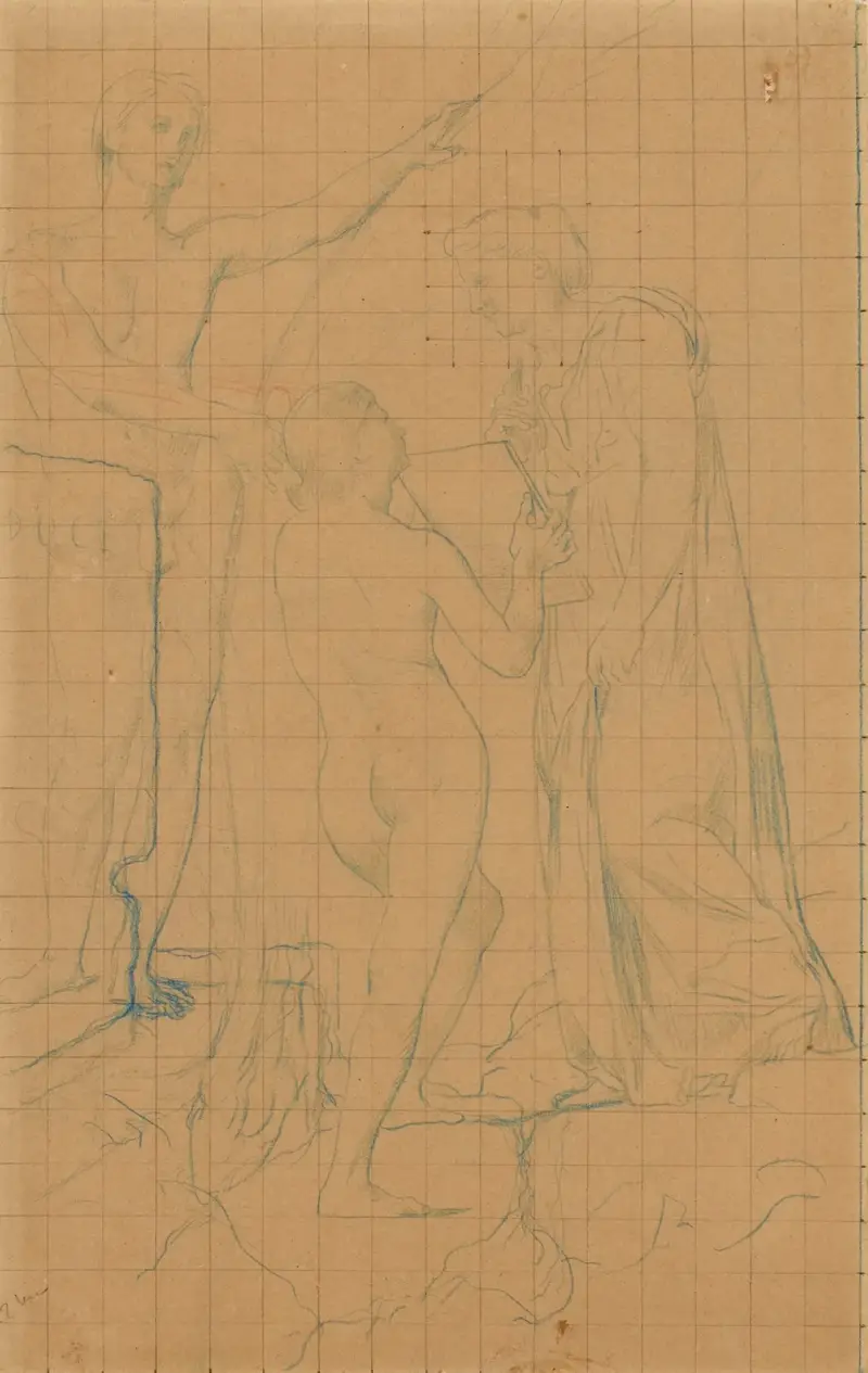Grupp av tre figurer av Pierre Puvis de Chavannes