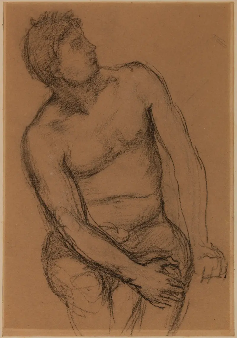 Sitzender Mann, frontal von Pierre Puvis de Chavannes