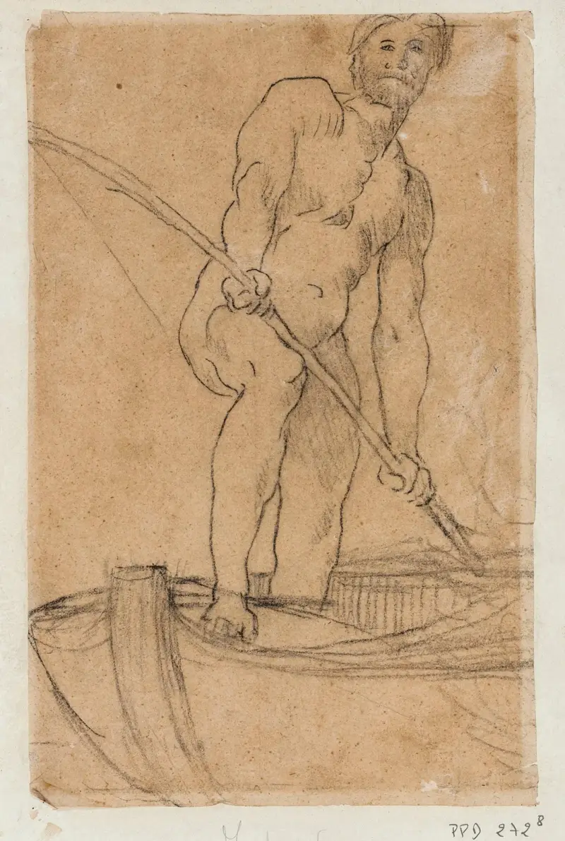 Stående man i en båt av Pierre Puvis de Chavannes