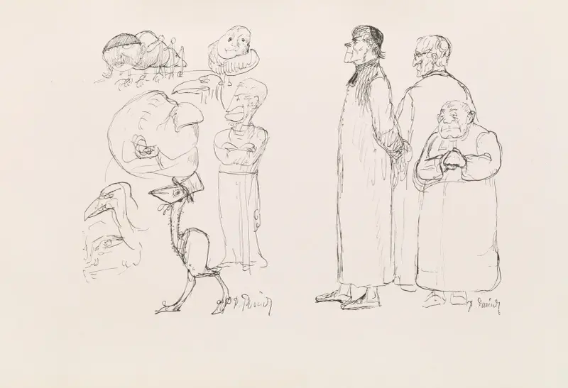 Les caricatures de Puvis de Chavannes Pl.20 av Pierre Puvis de Chavannes