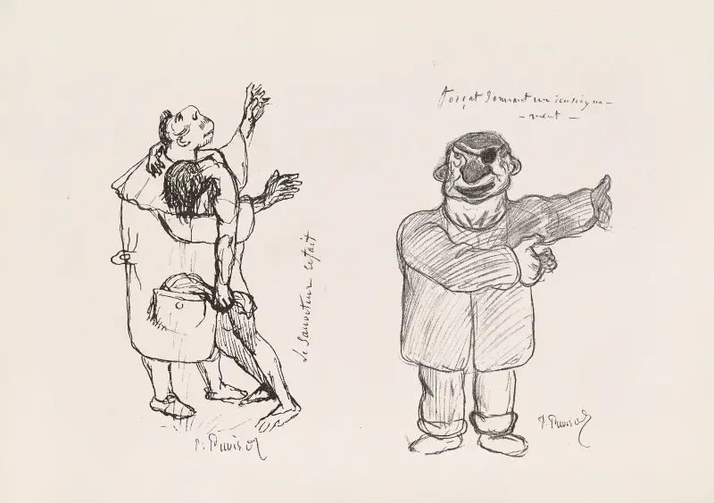Les caricatures de Puvis de Chavannes Pl.21 av Pierre Puvis de Chavannes
