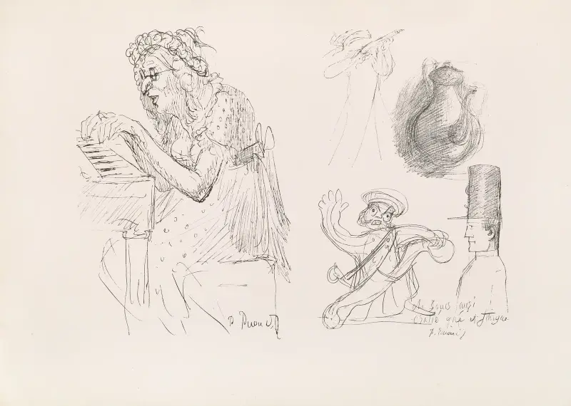 Puvis de Chavannes karikatyrer, pl. 28 av Pierre Puvis de Chavannes