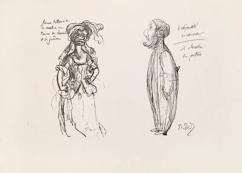 Karikatyrer av Puvis de Chavannes, pl. 30 av Pierre Puvis de Chavannes