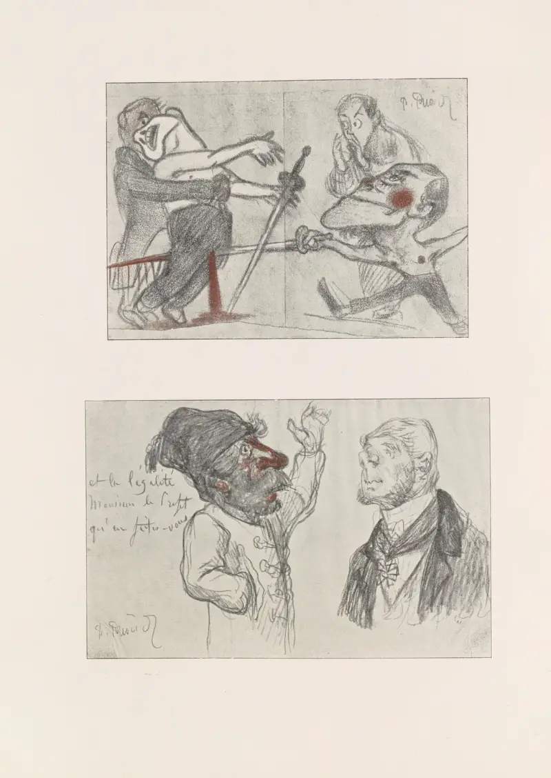 Puvis de Chavannes karikatyrer, pl. 34 av Pierre Puvis de Chavannes