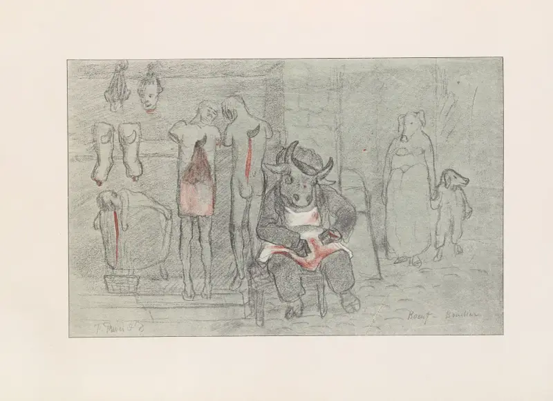 Karikatyrer av Puvis de Chavannes, pl. 35 av Pierre Puvis de Chavannes