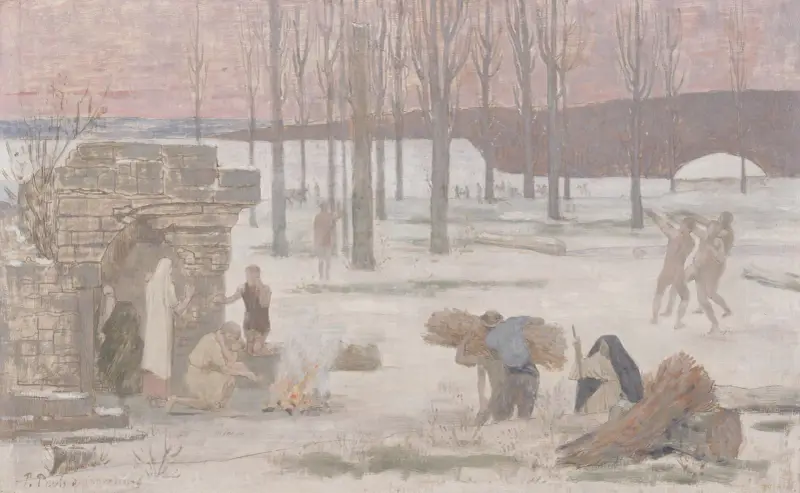 Der Winter, Skizze für das Pariser Rathaus von Pierre Puvis de Chavannes