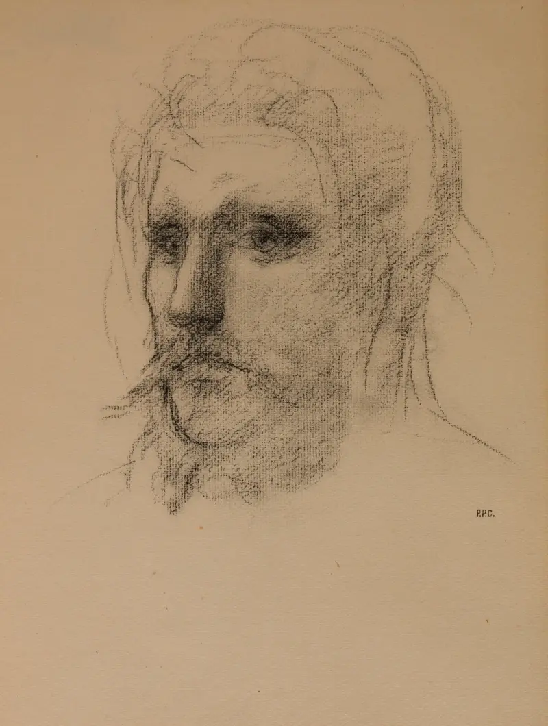 Porträtt av en man av Pierre Puvis de Chavannes