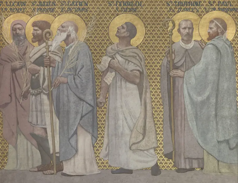 Procession de saints martyrs 4 av Pierre Puvis de Chavannes