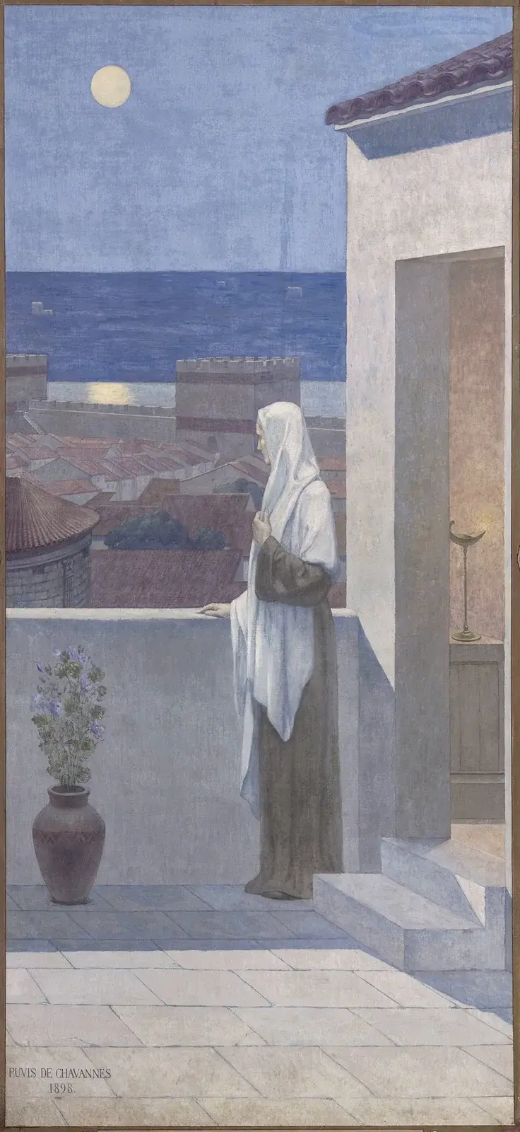 Sainte Geneviève vakar över Paris av Pierre Puvis de Chavannes