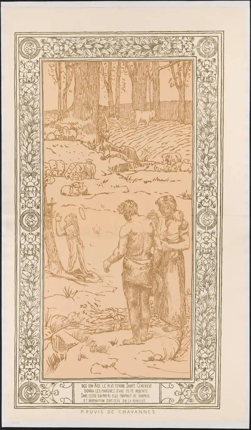 Scena z życia św. Genowefy... Union pour l’Action morale, Pierre Puvis de Chavannes