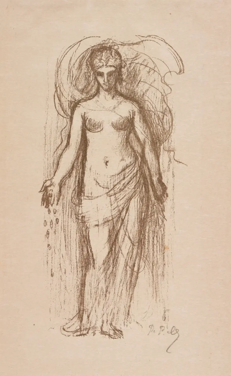 Studie av en kvinna av Pierre Puvis de Chavannes