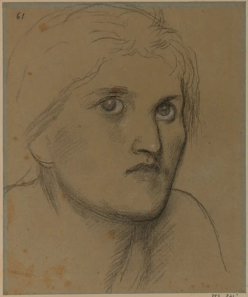 Kvinnohuvud III av Pierre Puvis de Chavannes