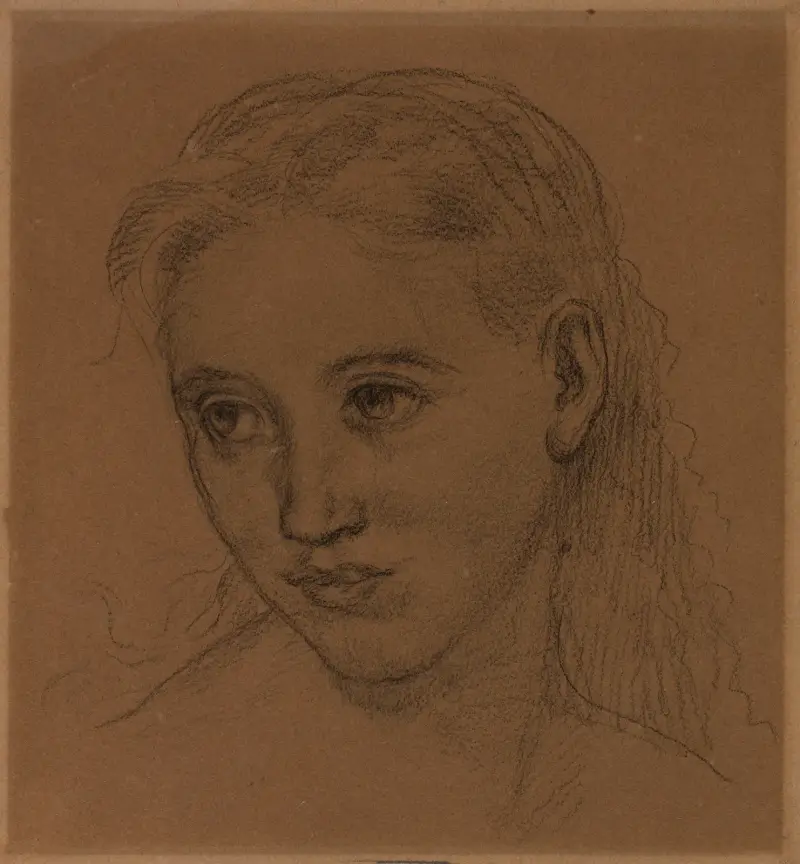 Kvinnohuvud IV av Pierre Puvis de Chavannes