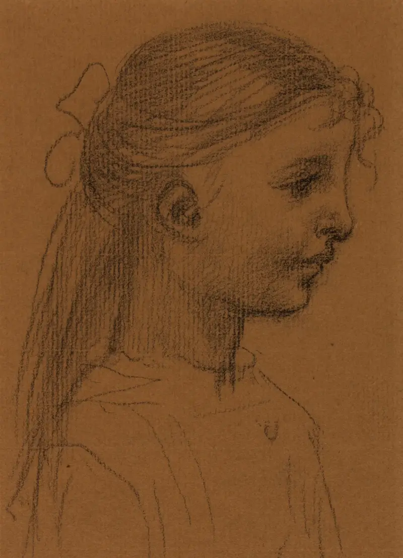 Flickhuvud II av Pierre Puvis de Chavannes