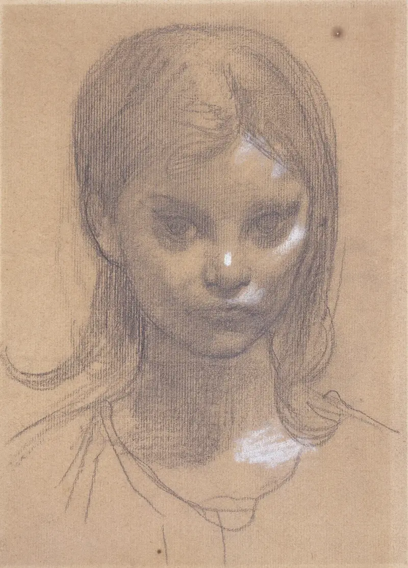 Flickhuvud av Pierre Puvis de Chavannes