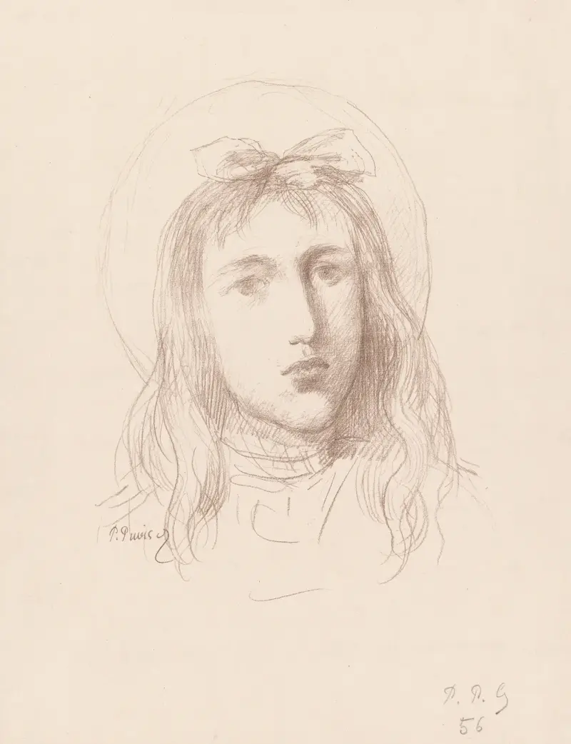 Tête de Jeune Fille av Pierre Puvis de Chavannes