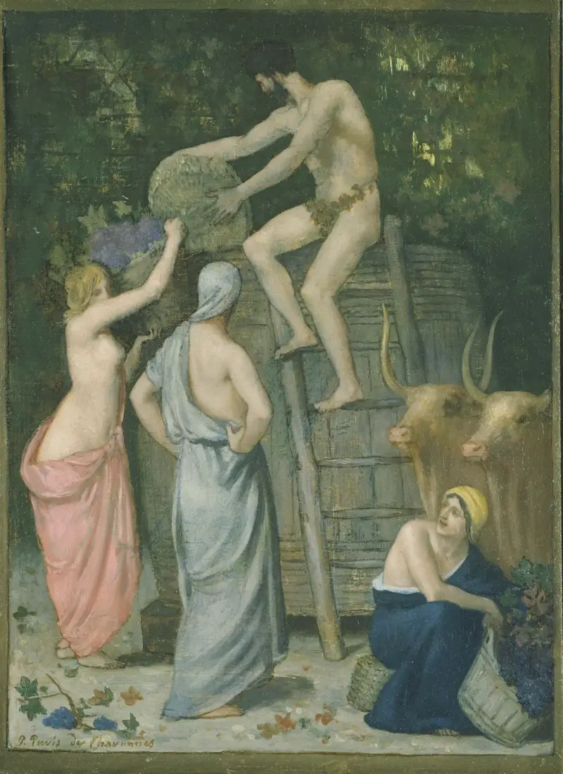 Vinskörden av Pierre Puvis de Chavannes