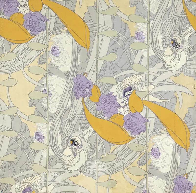 Blomsterteckning av Georges de Feure