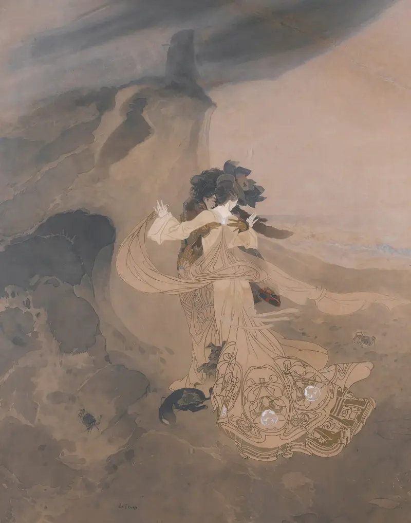 Eleganci na plaży, Georges de Feure