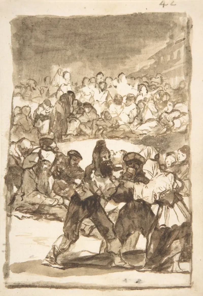 Dav, který tvoří kruh, Francisco de Goya