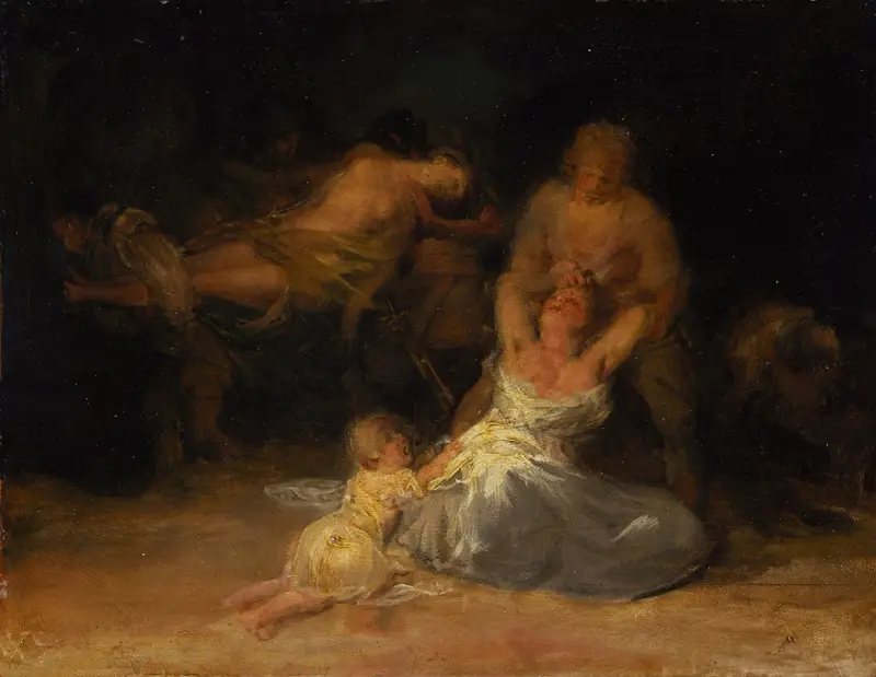 Gewalttat gegen zwei Frauen von Francisco de Goya
