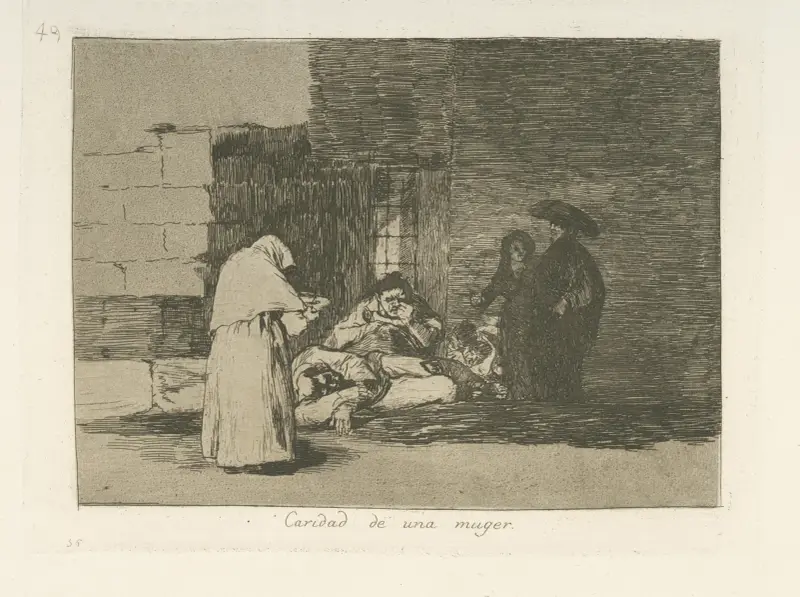 Caridad de una muger av Francisco de Goya