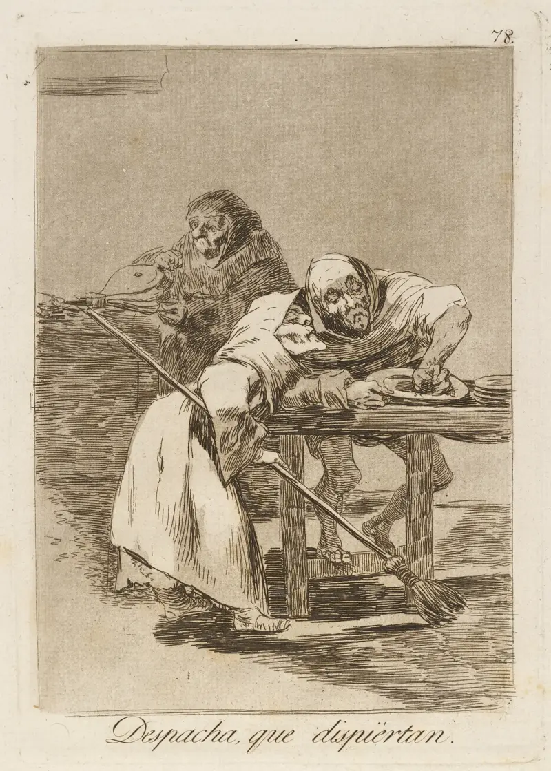 Beeil dich, sie wachen auf. von Francisco de Goya