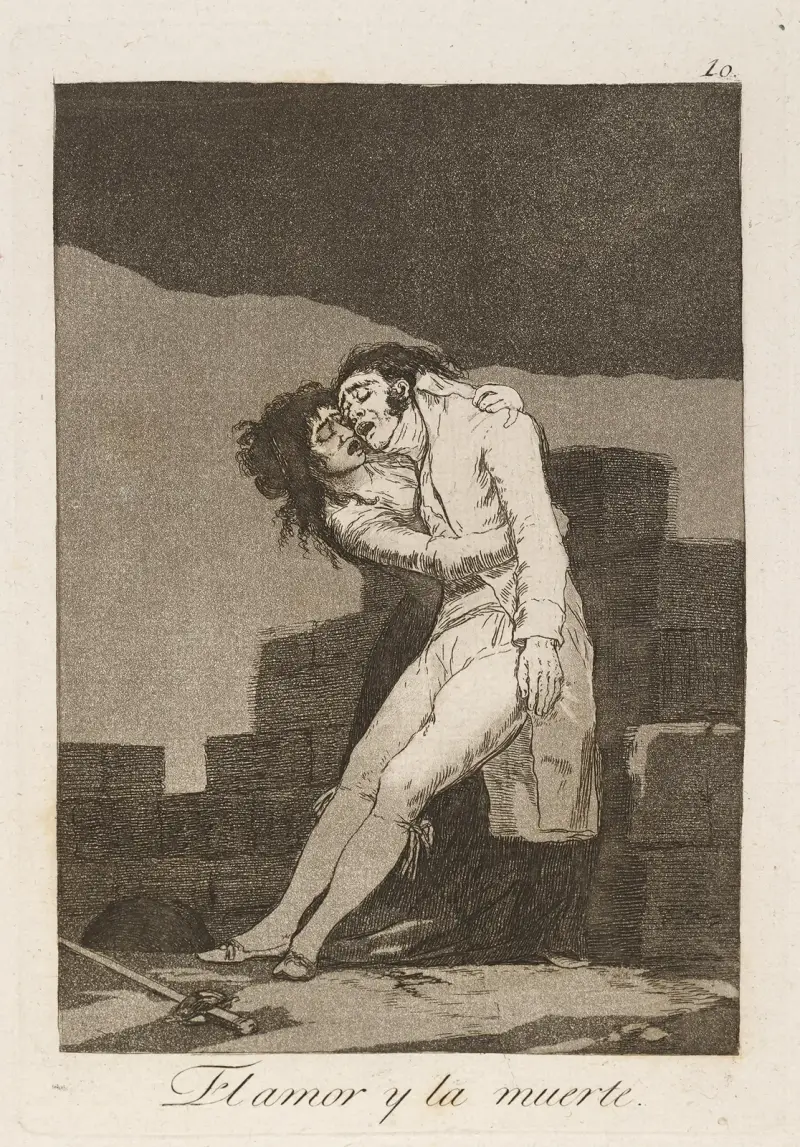 El amor y la muerte. (Love and death.) av Francisco de Goya