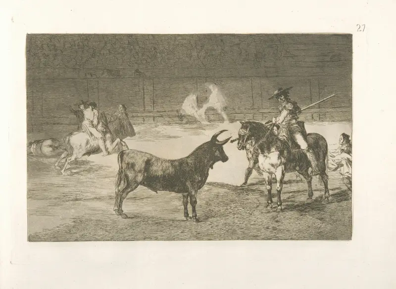 El Cid Campeador lanceando otro toro av Francisco de Goya