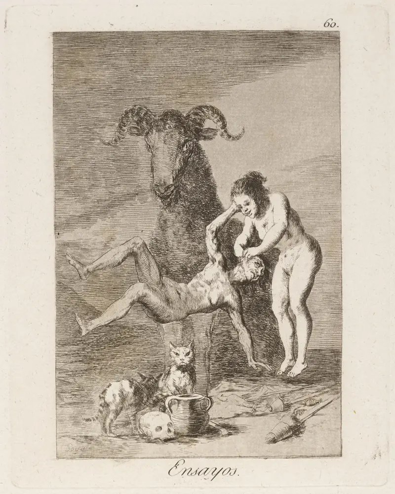 Ensayos. (Zkoušky.), Francisco de Goya
