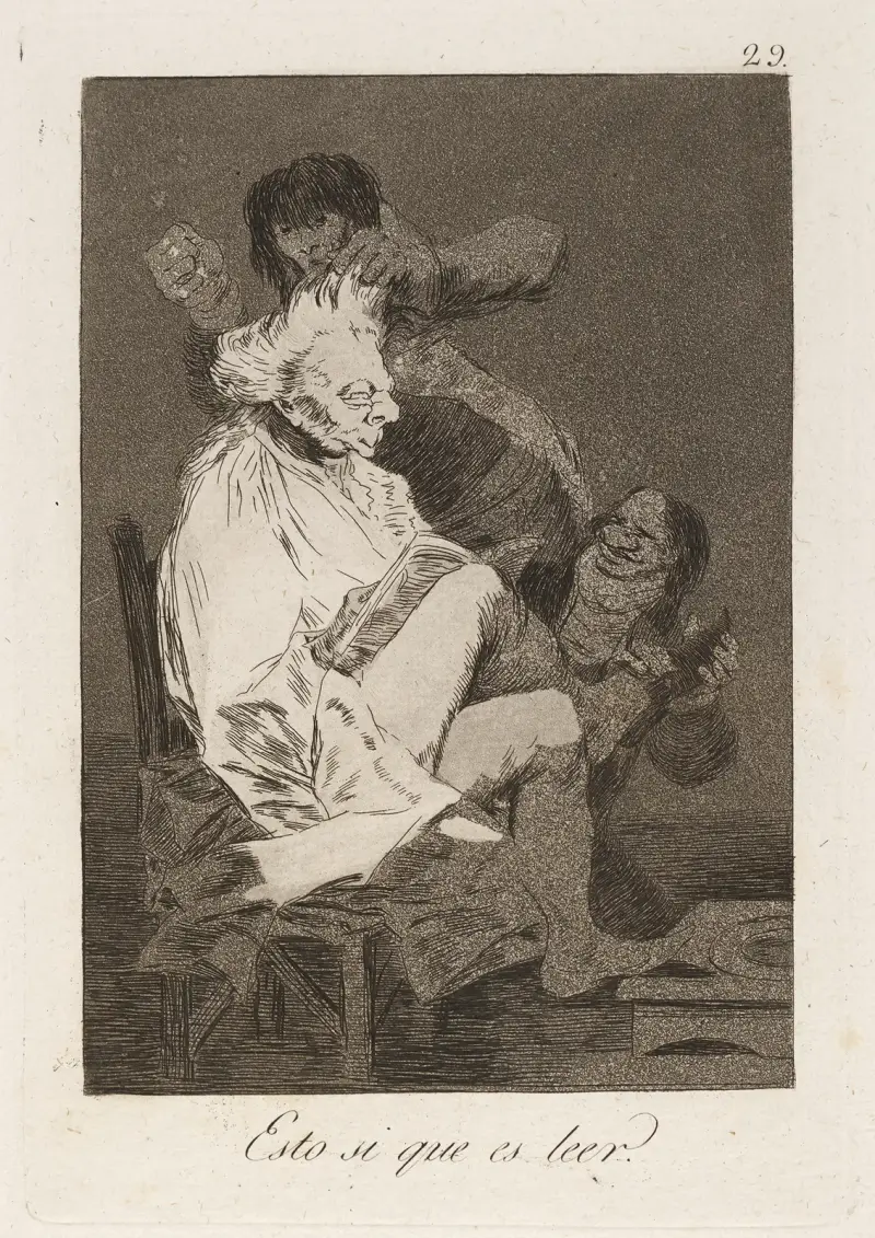 Esto si que es leer. (That certainly is being able to read.) av Francisco de Goya