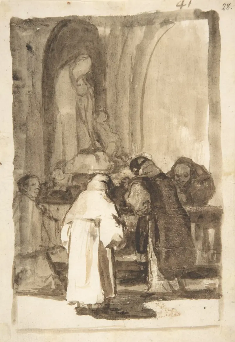 Figuren in einer Kirche von Francisco de Goya