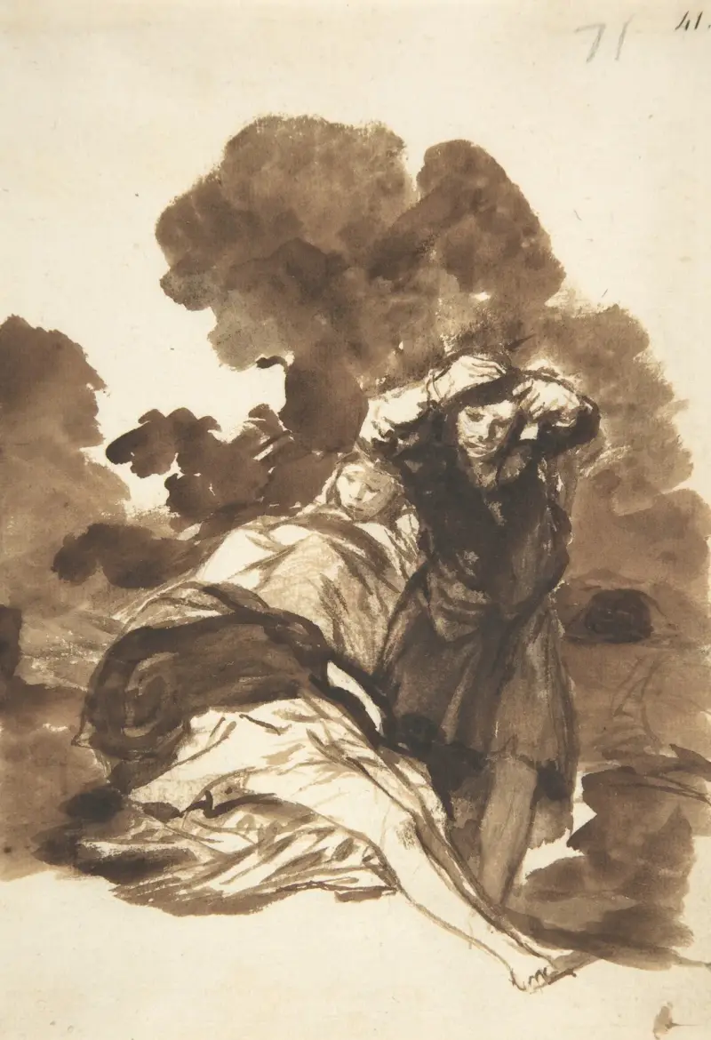 Postavy probouzející se ze spánku, Francisco de Goya