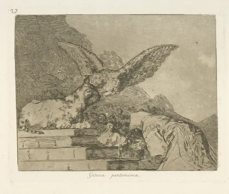 Pantomima gatesca, Francisco de Goya