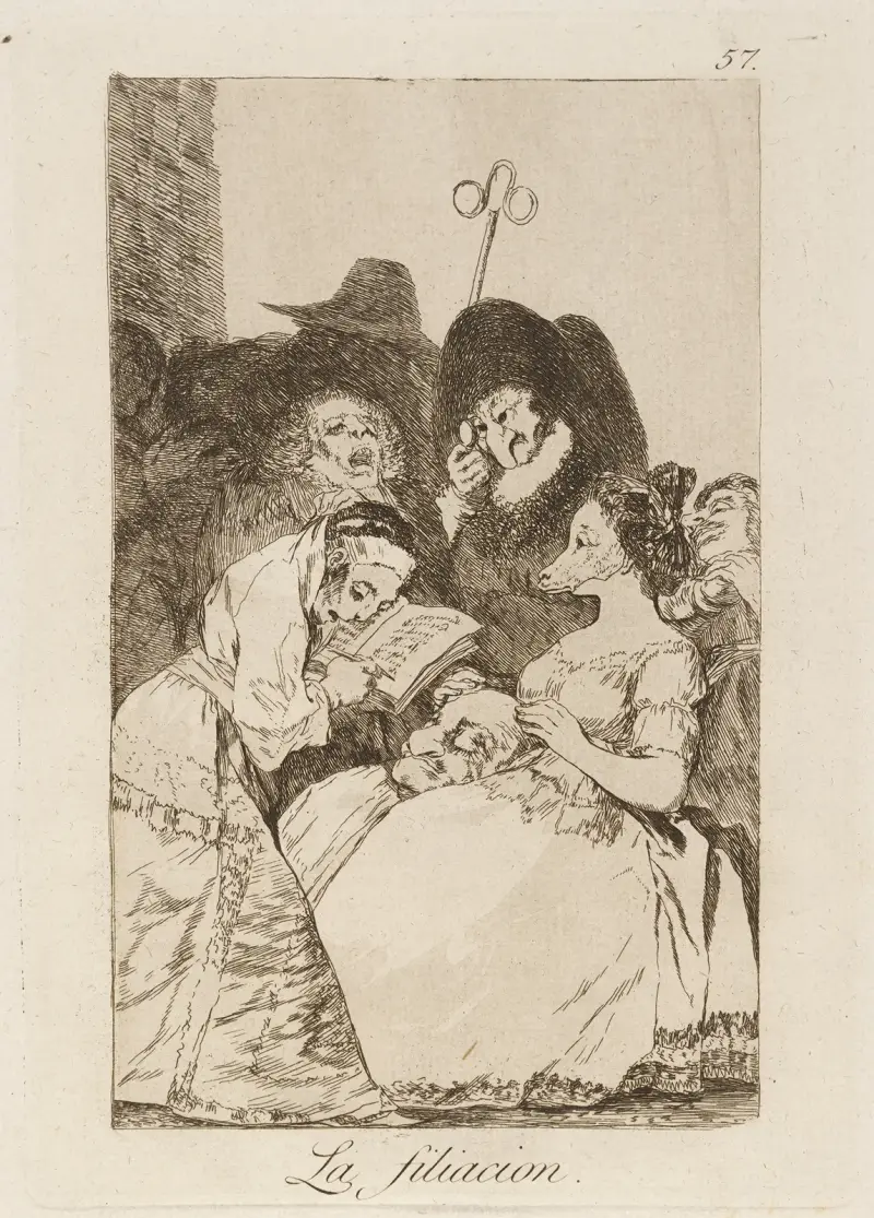 La filiacion. (The filiation.) av Francisco de Goya