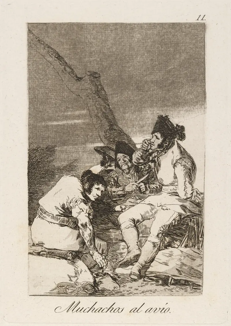 Muchachos al avío. (Knaben machen sich bereit.) von Francisco de Goya